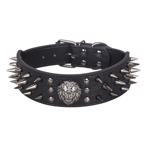 FUNAT Anti Biss Nieten Hundehalsband, Mächtiger Spitzer Nagel Mittlerer Größe Haustier Halsband, Hundehalsband mit Nieten Geeignet für mittlere bis große Hunde FUNAT Anti Biss Nieten Hundehalsband, Mächtiger Spitzer Nagel Mittlerer Größe Haustier Halsband, Hundehalsband mit Nieten Geeignet für mittlere bis große Hunde von FUNAT