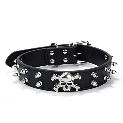 FUNAT Collier für Chien à Rivets Tête de Mort, Verstellbarer Totenkopf mit Spitzen Nieten Krokodil-Kunstleder-Hundehalsband FUNAT Collier für Chien à Rivets Tête de Mort, Verstellbarer Totenkopf mit Spitzen Nieten Krokodil-Kunstleder-Hundehalsband von FUNAT