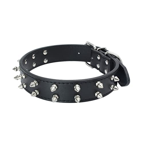 FUNAT Doppelreihiges Haustier Halsband mit Nieten, Niethalsband für mittlere und große Hunde, PU-Hundehalsband Hundekette FUNAT Doppelreihiges Haustier Halsband mit Nieten, Niethalsband für mittlere und große Hunde, PU-Hundehalsband Hundekette von FUNAT