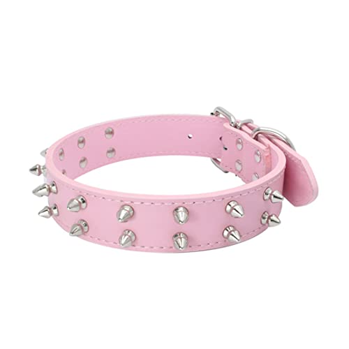FUNAT Doppelreihiges Haustier Halsband mit Nieten, Niethalsband für mittlere und große Hunde, PU-Hundehalsband Hundekette FUNAT Doppelreihiges Haustier Halsband mit Nieten, Niethalsband für mittlere und große Hunde, PU-Hundehalsband Hundekette von FUNAT