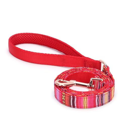 FUNAT Drucken Blumenmuster Hund Leine, Bunte Starke und Robuste Nylon-Hundeleide für Kleine, Mittlere und Große Hunderassen von FUNAT