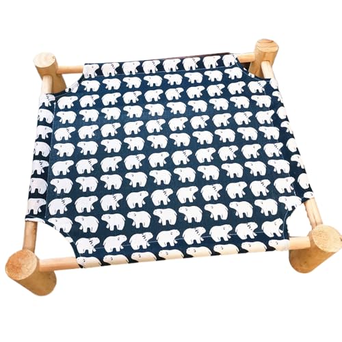 FUNAT Erhöhtes Hund Haustierbett, Hängematte für Kleine Hunde, Katze Hängematte Mat HolzküHlung Erhöhtes Bett Abnehmbare Tragbare Stuhl für Haustiere FUNAT Erhöhtes Hund Haustierbett, Hängematte für Kleine Hunde, Katze Hängematte Mat HolzküHlung Erhöhtes Bett Abnehmbare Tragbare Stuhl für Haustiere von FUNAT