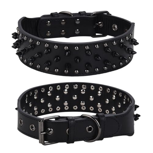 FUNAT Haustier Nietenhalsband, Großes Hundepunk Stil Nietenhalsband, Anti beißen Nagel Leder Hundehalsband, Hundehalsband mit Nieten Geeignet für mittlere bis große Hunde FUNAT Haustier Nietenhalsband, Großes Hundepunk Stil Nietenhalsband, Anti beißen Nagel Leder Hundehalsband, Hundehalsband mit Nieten Geeignet für mittlere bis große Hunde von FUNAT