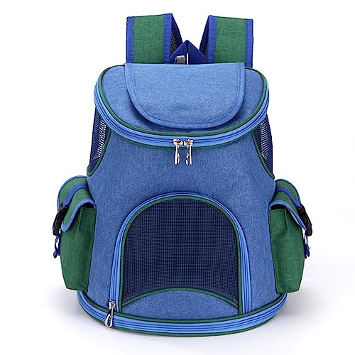 FUNAT Haustier Rucksack für Reisen Portable Katzentasche, Hund Mesh Atmungsaktiver Faltbarer Rucksack, Hund Reisetasche für Wandern Fahrrad und Motorrad zu Fuß von FUNAT