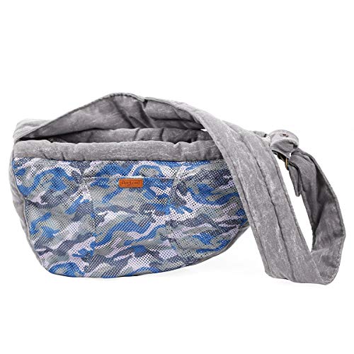 FUNAT Haustier Sling Tragetasche, Atmungsaktive Camouflage Mesh Pet Sling Bag Hund Welpe Cat Travel Umhängetasche, Katzen Hunderucksack, Haustier Umhängetasche von FUNAT