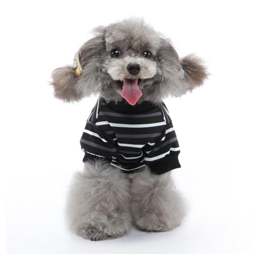 FUNAT Haustierbekleidung und Heimbekleidung, Gestreifte Hundebekleidung Pyjamas, High Collar Haustier Hundebekleidung Vier Beinige Kleidung von FUNAT