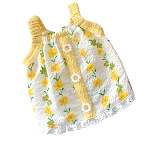 FUNAT Hund Blumenknöpfe Camisole, Mode Sommer Haustier Shirt, T-Shirt Blumen Sweatshirts Leicht atmungsaktiv für Katze FUNAT Hund Blumenknöpfe Camisole, Mode Sommer Haustier Shirt, T-Shirt Blumen Sweatshirts Leicht atmungsaktiv für Katze von FUNAT