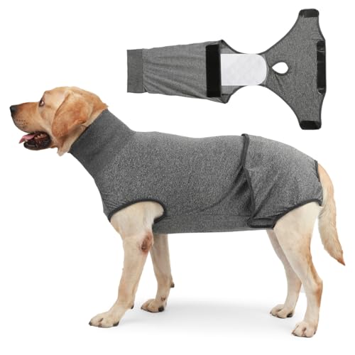 FUNAT Hund Erholung Anzug Hund Pyjama, Herbst und Winter Hund Warme Heimkleidung, Hund High Collar Hoodie und Baumwolljacke von FUNAT