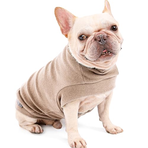 FUNAT Hund Katze Winter Warmer Pullover, Niedliche Strickwaren für Haustiere im Frühling Herbst, Sweater für Hunde, Haustier lässig Trainingsanzug Sweatshirt (M, Dunkelbraun) von FUNAT