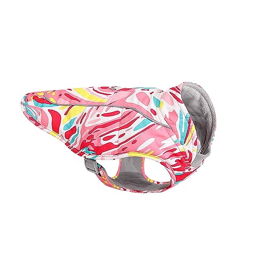 FUNAT Hund Wasserdichter Reflektierender Mantel, Herbst und Winter Hundejacke, Haustier gedruckte Dicke Baumwollkleidung, Haustier Pullover für Kleine mittlere Hunde von FUNAT