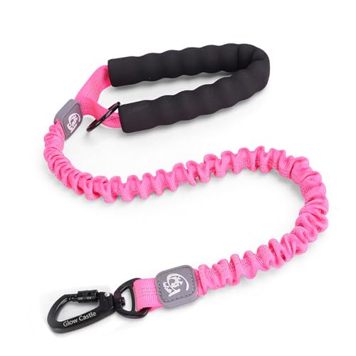 FUNAT Hund elastisches Traktionsseil, Hoch reflektierender Heavy Duty Elastischer Bungee Mittel- und Großhund, Leine Stoßdämpfungsgriff für Training von FUNAT