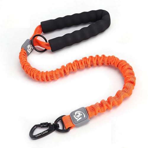 FUNAT Hund elastisches Traktionsseil, Hoch reflektierender Heavy Duty Elastischer Bungee Mittel- und Großhund, Leine Stoßdämpfungsgriff für Training von FUNAT