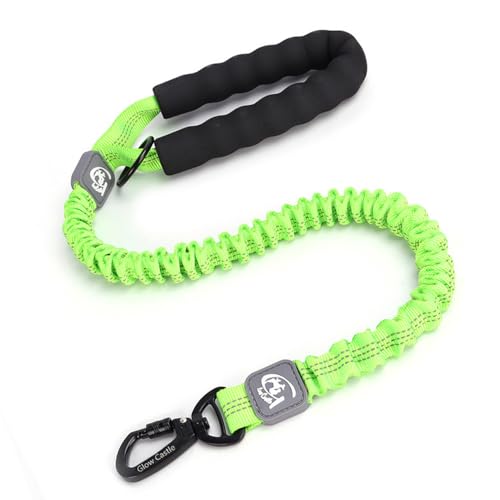 FUNAT Hund elastisches Traktionsseil, Hoch reflektierender Heavy Duty Elastischer Bungee Mittel- und Großhund, Leine Stoßdämpfungsgriff für Training von FUNAT