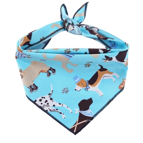 FUNAT Katze Cartoon Dreieck Schal, Hund Bandana Katze Dreieck Lätzchen Schal Zubehör, Cartoon Gedruckt Hund Bandanas Haustier Schal Dreieck Einstellbar von FUNAT