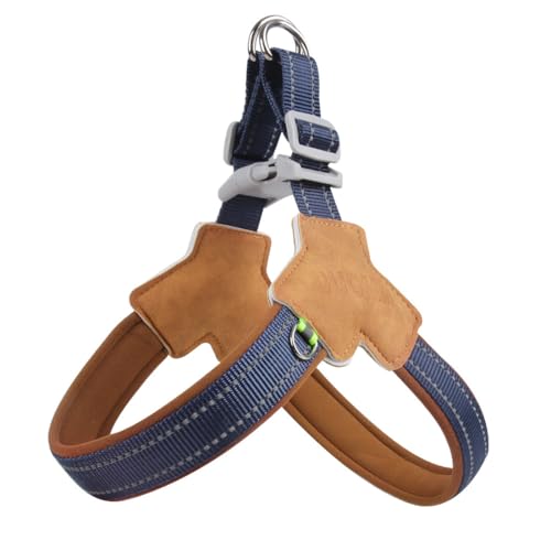 FUNAT Kein Hundegeschirr Ziehen, Einfacher Spaziergang Hundegeschirr, Hund Brustgurt Leichtes Traktionsseil Kampf Haustier Kleines mittleres Hundesattel Outdoor Walking Seil von FUNAT