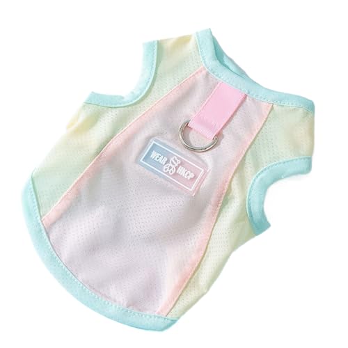 FUNAT Kühlhemden für Hunde, Leichte Mesh atmungsaktive Kleidung für Hunde Junge Mädchen, Macaron Mesh Sonnenschutz Cool Weste für Katzen und Hunde von FUNAT