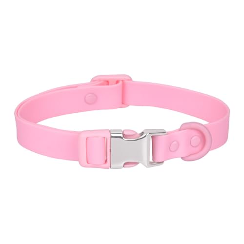 FUNAT Macaron Farbiges Haustier Halsband, Rostfestes PVC Graviertes Hundehalsband, Wasserdichtes und Schmutzfestes Silikon Hundehalsband von FUNAT