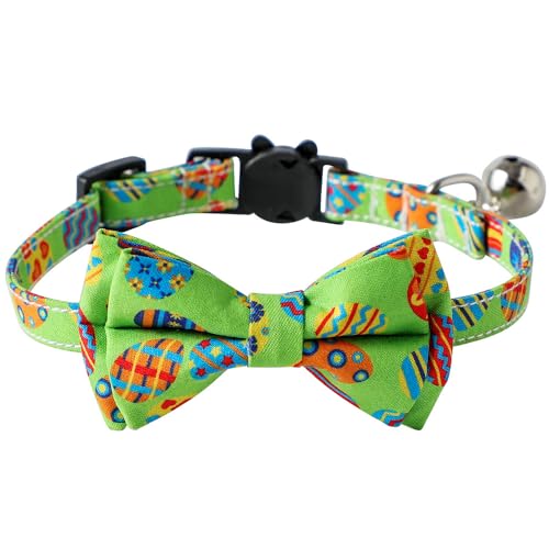FUNAT Osterei Kaninchen Karotte Katze Halsband, Nettes Osterkatzenhalsband, Katze Fliege, Ostern Pet Bow Kragen, Haustier Kaninchen Bow Kragen, verstellbare Kragen für Katzen FUNAT Osterei Kaninchen Karotte Katze Halsband, Nettes Osterkatzenhalsband, Katze Fliege, Ostern Pet Bow Kragen, Haustier Kaninchen Bow Kragen, verstellbare Kragen für Katzen von FUNAT