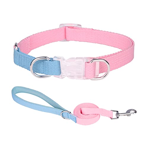FUNAT Polyester Gurtband Hundehalsband, Kontrasttierhalsband Zugseil-Set für Harness, Einfache und stilvolle Macaron Halsband Geeignet für Katzen Hunde FUNAT Polyester Gurtband Hundehalsband, Kontrasttierhalsband Zugseil-Set für Harness, Einfache und stilvolle Macaron Halsband Geeignet für Katzen Hunde von FUNAT