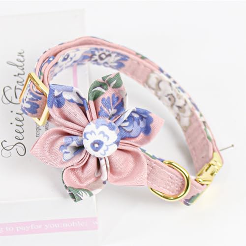 FUNAT Rosa Hundehalsband mit Blume, Legierung Schnalle Bogenhalsband Geeignet für mittlere bis große Hunde, Hund Floral Sonnenblumenhalsband FUNAT Rosa Hundehalsband mit Blume, Legierung Schnalle Bogenhalsband Geeignet für mittlere bis große Hunde, Hund Floral Sonnenblumenhalsband von FUNAT