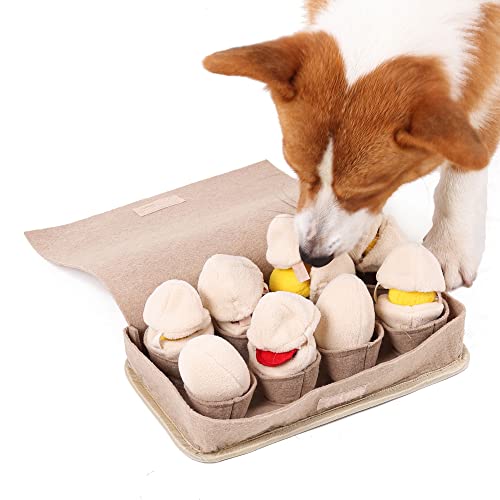 FUNAT Schnüffelspielzeug für Haustiere Hunde, IQ Puzzle Eggs Hundespielzeug-Set Schnüffel-Trainingseier Blind Box Spielzeug für Haustiere von FUNAT