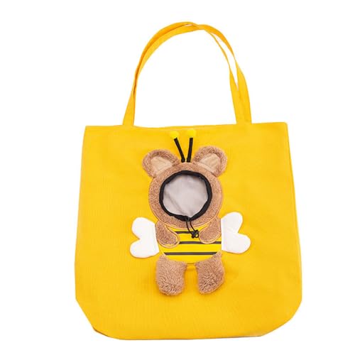 FUNAT Umhängetasche für kleine Hunde, Haustier Handtasche Hundetasche, Biene Geformte Katze Tasche, Niedliche Leinwand Outdoor Tasche FUNAT Umhängetasche für kleine Hunde, Haustier Handtasche Hundetasche, Biene Geformte Katze Tasche, Niedliche Leinwand Outdoor Tasche von FUNAT