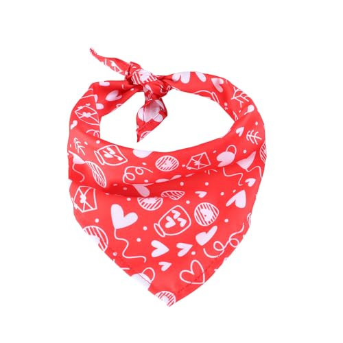 FUNAT Valentinstag Hundebandana, Herzen dreieckstücher Hundebandana Hundekostüm zum Valentinstag Mädchen dreieckiger Schal einstellen Polyester FUNAT Valentinstag Hundebandana, Herzen dreieckstücher Hundebandana Hundekostüm zum Valentinstag Mädchen dreieckiger Schal einstellen Polyester von FUNAT