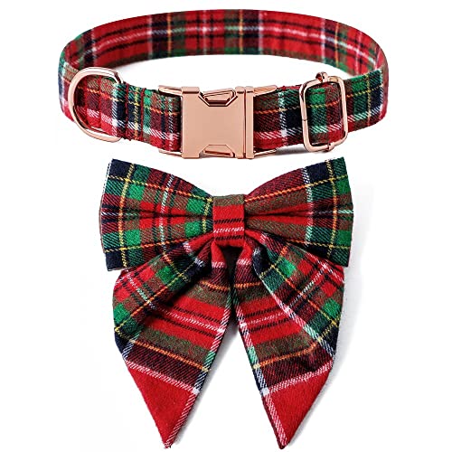 FUNAT Weihnachten Haustier Halsband, Weihnachten Fliege Hundehalsband, Schneeflocke Hundehalsband Hundefliege von FUNAT