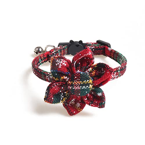FUNAT Weihnachten Katzenhalsbänder mit Glocke, 1.0 * 28cm Verstellbares Kätzchenhalsband mit Entzückenden Glöckchen und Schneeflocken Gemusterte Blume FUNAT Weihnachten Katzenhalsbänder mit Glocke, 1.0 * 28cm Verstellbares Kätzchenhalsband mit Entzückenden Glöckchen und Schneeflocken Gemusterte Blume von FUNAT