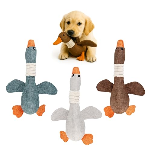 FUNFY 3er Pack Crinkle Duck Toy für kleine, mittelgroße Rassen, Nicht für Aggressive Kauer, niedliche Plüsch-Enten mit weichem Quietscher, Spaß für Welpen im Haus | Spiel- und Kauspielzeug FUNFY 3er Pack Crinkle Duck Toy für kleine, mittelgroße Rassen, Nicht für Aggressive Kauer, niedliche Plüsch-Enten mit weichem Quietscher, Spaß für Welpen im Haus | Spiel- und Kauspielzeug von FUNFY