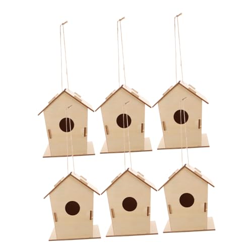 FUNNETOYU 6 Stück Teiliges Vogelhaus Bastelset aus Holz DIY Graffiti Malspaß Unbemalte Robuste Holzvogelhäuser für Kreative Interaktives Basteln und Dekoratives Gartenzubehör FUNNETOYU 6 Stück Teiliges Vogelhaus Bastelset aus Holz DIY Graffiti Malspaß Unbemalte Robuste Holzvogelhäuser für Kreative Interaktives Basteln und Dekoratives Gartenzubehör von FUNNETOYU