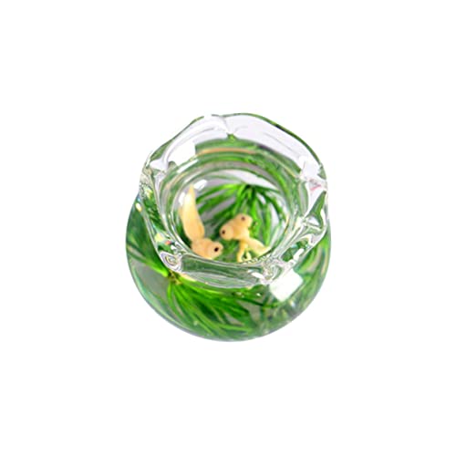 FUNNETOYU Dekorative Miniatur Glasfischschale Simuliertes Aquarium Für Miniaturlandschaften Für Tischdekoration Und Puppenhäuser FUNNETOYU Dekorative Miniatur Glasfischschale Simuliertes Aquarium Für Miniaturlandschaften Für Tischdekoration Und Puppenhäuser von FUNNETOYU