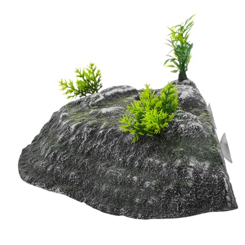 FUNNETOYU Lebensraum-Ornament Für Schildkröten Realistische Felslandschafts-Dekoration Kletterrampe Und Sonnenplattform Für Reptilien Und Frösche Für Aquarien Und Terrarien von FUNNETOYU