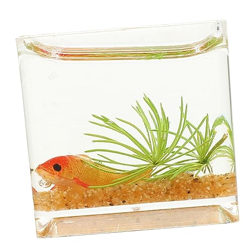 FUNNETOYU Miniatur Goldfisch Tank Modell Realistisches Aquarium Deko Für Miniaturhäuser Und Gärten Tischdekoration Und Zubehör Für -landschaftsgestaltung FUNNETOYU Miniatur Goldfisch Tank Modell Realistisches Aquarium Deko Für Miniaturhäuser Und Gärten Tischdekoration Und Zubehör Für -landschaftsgestaltung von FUNNETOYU
