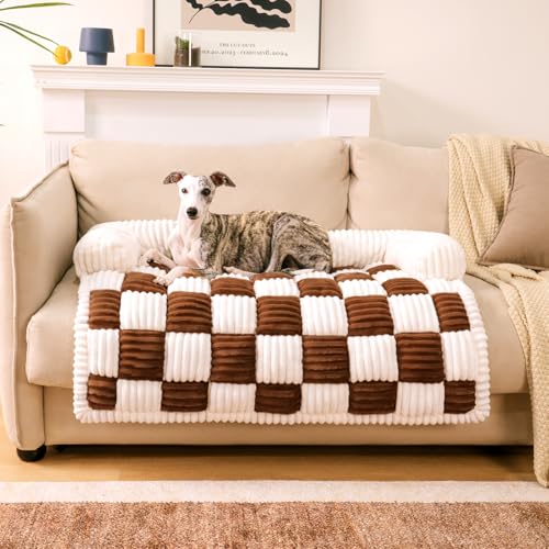 FUNNY FUZZY Haustier-Couchbezüge für Sofa, Hunde-Couch-Bett für Möbelschutz, Haustierbett-Matte, Couchbezug für Hunde, waschbar mit rutschfest, groß, Braun FUNNY FUZZY Haustier-Couchbezüge für Sofa, Hunde-Couch-Bett für Möbelschutz, Haustierbett-Matte, Couchbezug für Hunde, waschbar mit rutschfest, groß, Braun von FUNNY FUZZY
