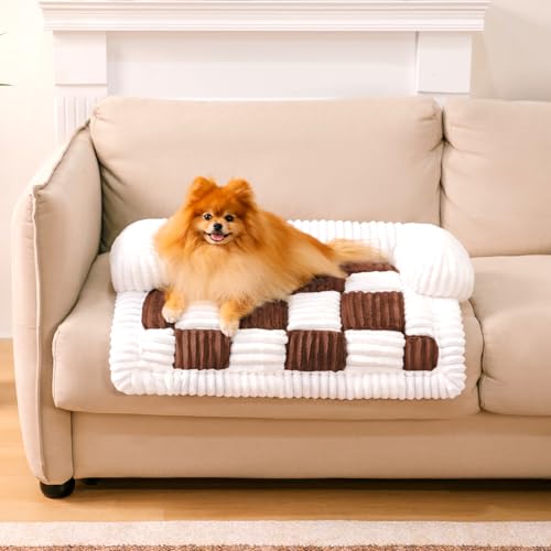 FUNNY FUZZY Haustier-Couchbezüge für Sofa, Hunde-Couch-Bett für Möbelschutz, Haustierbett-Matte, Couchbezug für Hunde, waschbar mit rutschfest, klein, Braun FUNNY FUZZY Haustier-Couchbezüge für Sofa, Hunde-Couch-Bett für Möbelschutz, Haustierbett-Matte, Couchbezug für Hunde, waschbar mit rutschfest, klein, Braun von FUNNY FUZZY