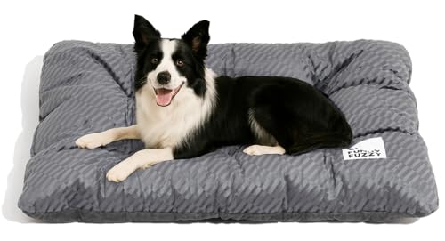 FUNNY FUZZY Waschbares Hundebett, wendbar, Plüsch-Hundekäfig-Matte, weiche, flauschige Hundehütten-Pad, Haustier-Schlafmatratze für extragroße, große und mittelgroße Hunderassen, Indoor-Katzen, 105,9 von FUNNY FUZZY