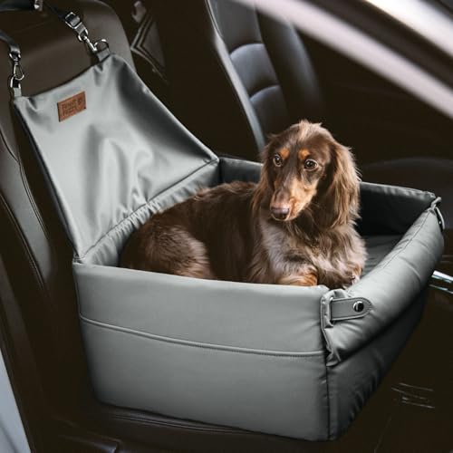 FUNNYFUZZY Hunde Autositz für kleine Hunde, Wasserdichter Hundeerhöhung Autositz, Kunstleder Haustier Autositz Reisebett mit Dickem Kissen, Autositz für Hunde (Abyss Blue, 50.0 cm L x 45.0 cm B x 24.0 FUNNYFUZZY Hunde Autositz für kleine Hunde, Wasserdichter Hundeerhöhung Autositz, Kunstleder Haustier Autositz Reisebett mit Dickem Kissen, Autositz für Hunde (Abyss Blue, 50.0 cm L x 45.0 cm B x 24.0 von FUNNY FUZZY