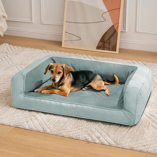 FUNNYFUZZY Hundebett für kleine und mittelgroße Hunde: Orthopädische Hundebetten, bequemes, atmungsaktives Haustierbett, Couch Sofa mit 3D-Eierschaum, abnehmbarer, maschinenwaschbarer Bezug, von FUNNY FUZZY