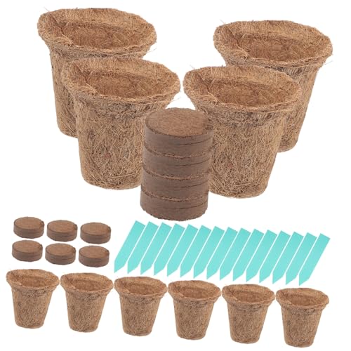 FUNOMOCYA 1 Satz Kokospalmen pfannen Gartenbedarf saftig Pflanzentopf Hydrokultur-Gartenset Anlage Pflanzenaufzucht pflanzenpflege Flowerpot Keimtöpfe Startertöpfe für die Gärtnerei PVC von FUNOMOCYA