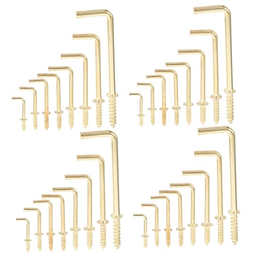 FUNOMOCYA 8 Größen Goldfarbene L-förmige Selbstschneidende Schraubhaken Aus Karbonstahl. Stabile Wandhaken Zum Aufhängen Für Den Schrank Den Eingangsbereich Das Schlafzimmer FUNOMOCYA 8 Größen Goldfarbene L-förmige Selbstschneidende Schraubhaken Aus Karbonstahl. Stabile Wandhaken Zum Aufhängen Für Den Schrank Den Eingangsbereich Das Schlafzimmer von FUNOMOCYA