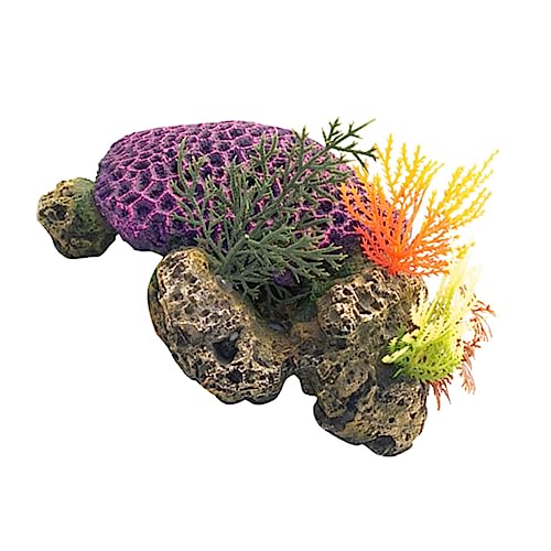 FUNOMOCYA 1 Stück Aquarium Dekoration Künstliches Korallen Ornament für Fischbecken Turtle Design Langlebig und für Aquariengestaltung von FUNOMOCYA