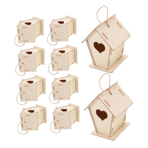FUNOMOCYA 12 Stück Teiliges DIY Vogelhaus Set für Unbemalte Hängende Vogelhäuser zum und Bemalen Bastelset für Garten und Naturerlebnisse FUNOMOCYA 12 Stück Teiliges DIY Vogelhaus Set für Unbemalte Hängende Vogelhäuser zum und Bemalen Bastelset für Garten und Naturerlebnisse von FUNOMOCYA