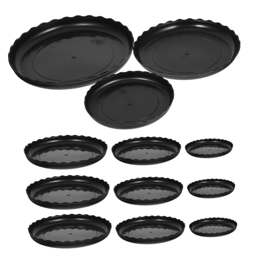 FUNOMOCYA 12 Stück Teiliges Runder Pflanzentöpfe Untersetzer Schwarze Blumentopfteller Tropfschalen für Pflanzen Wasserablauftrays für Drinnen und Draußen Schützend und FUNOMOCYA 12 Stück Teiliges Runder Pflanzentöpfe Untersetzer Schwarze Blumentopfteller Tropfschalen für Pflanzen Wasserablauftrays für Drinnen und Draußen Schützend und von FUNOMOCYA