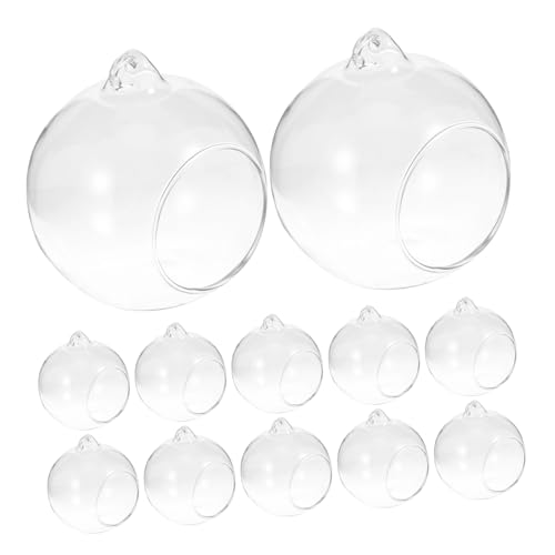 FUNOMOCYA Hängendes Terrarium 12 Stück für Sukkulenten und Luftpflanzen Klar Dekorative Kugelform für Innenräume und Balkone von FUNOMOCYA