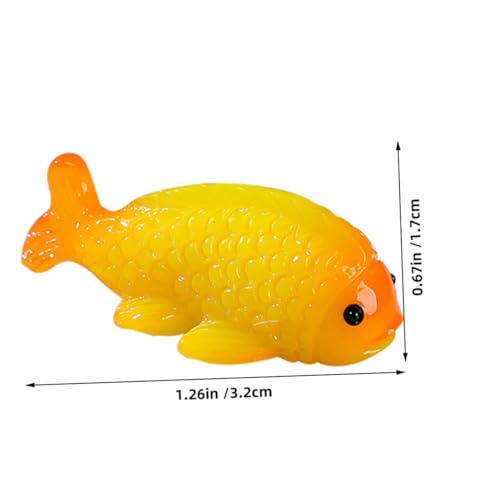 FUNOMOCYA 16 Stück Teiliges Miniatur Goldfisch aus Harz Realistische Aquarium Deko Flexible Anordnung Tragbar Passend für Aquarien und Fischbecken Charmante Wasserlandschaft Gestaltung von FUNOMOCYA