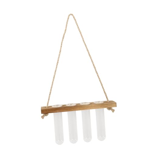 FUNOMOCYA Wandpflanzen Terrarium Glasvase Mit Holzständer Kreative Hydroponik Reagenzglas Vase Für Pflanzen Und Blumen Hängende Dekoration Für Zuhause Und Büro Röhren Klein FUNOMOCYA Wandpflanzen Terrarium Glasvase Mit Holzständer Kreative Hydroponik Reagenzglas Vase Für Pflanzen Und Blumen Hängende Dekoration Für Zuhause Und Büro Röhren Klein von FUNOMOCYA
