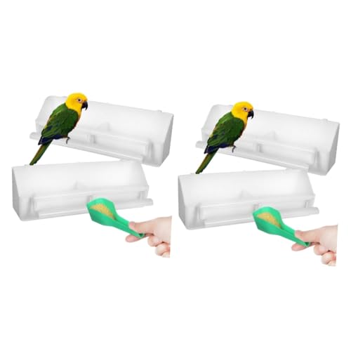 FUNOMOCYA 2 Sets Vogel Feeder für Käfig Sittich Wasser Dispenser Papagei Feeder Bowl Set von FUNOMOCYA