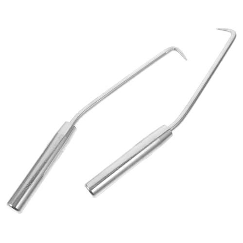 FUNOMOCYA 2 Stück Bündelungshaken binden Klettern Pflanzen Unterstützung rostfrei Anlage Gartenzaun-Bindewerkzeug Stahldrahtbindewerkzeug Metallzaunhaken Zaunbindehaken Bindewerkzeuge Silver von FUNOMOCYA