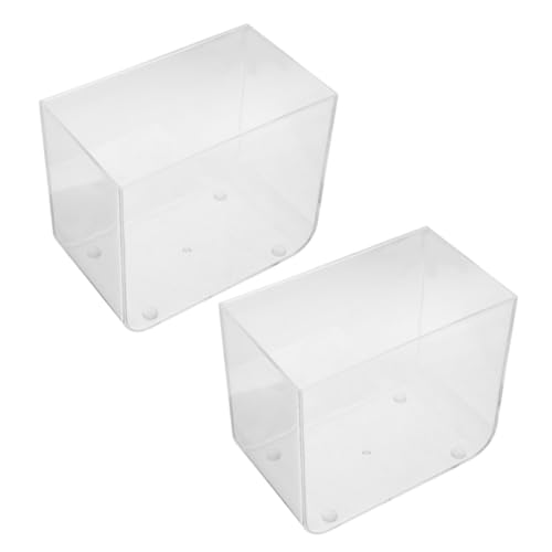 FUNOMOCYA 2 Stück Teiliges Mini-Aquarium Offen mit Klarem Nano Aquarium Design Kompakter Betta-fischtank für Kleine Räume Tragbares Nachhaltiges Kunststoffbecken für Kleine Fische und von FUNOMOCYA